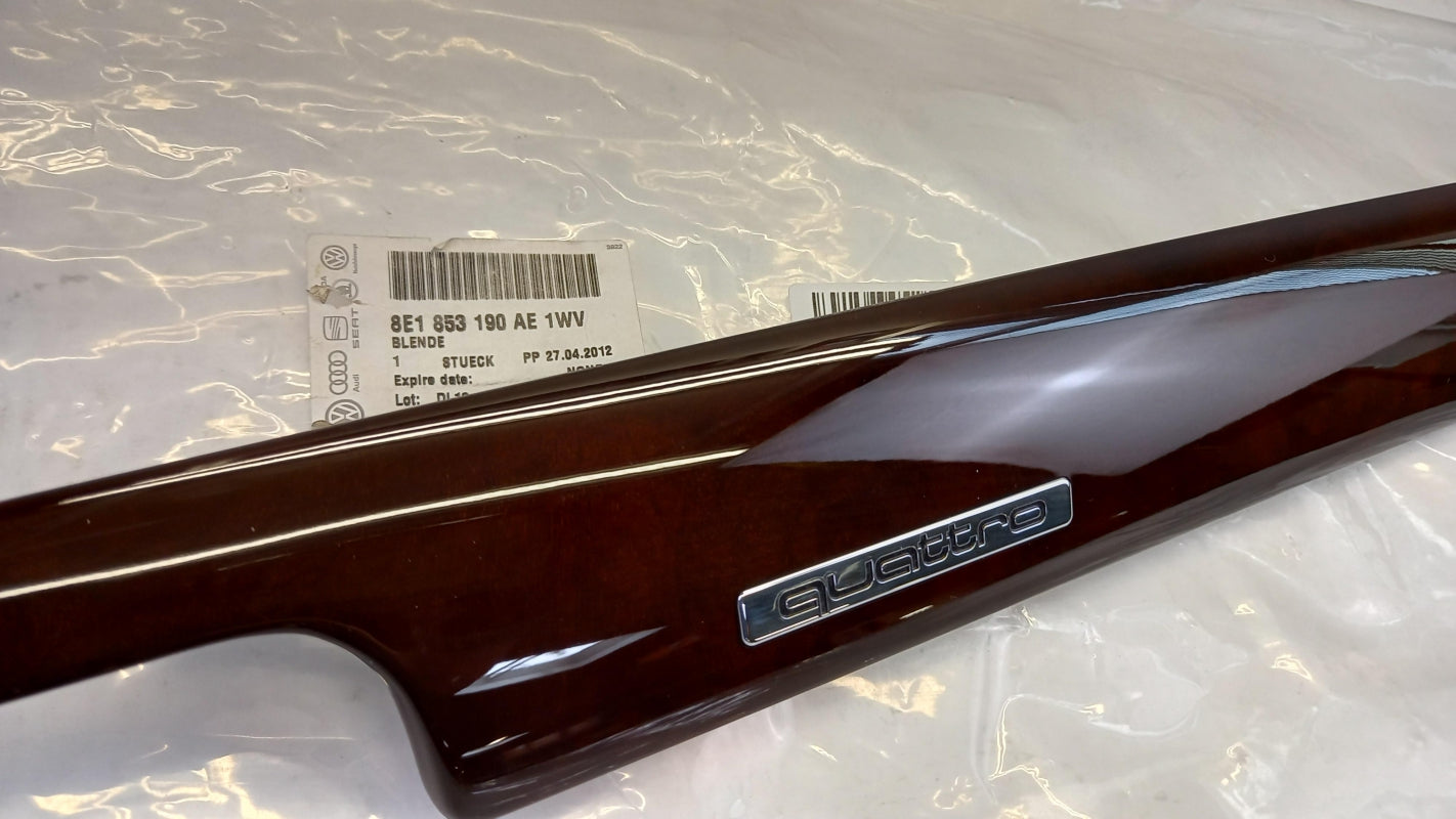 Original AUDI A4 Quattro 8E Instrumententafel Blende nussbaum 8E1853190AE1WV
