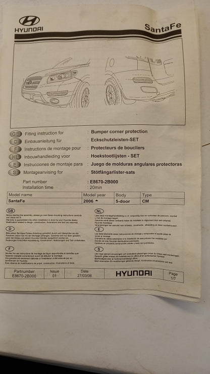 Original OE HYUNDAI/KIA Türzierleisten Satz E86752B000