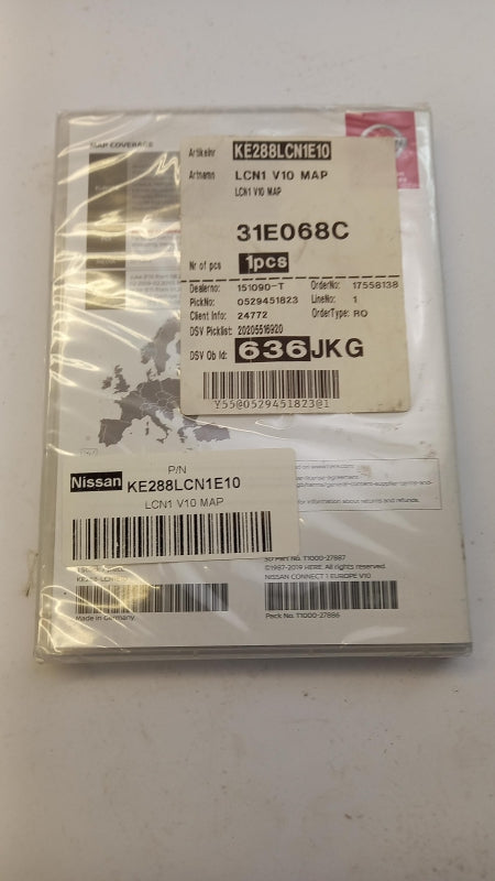Original NISSAN Connect 1 Navigations SD-Karte Update Europa V10 KE288LCN1E10