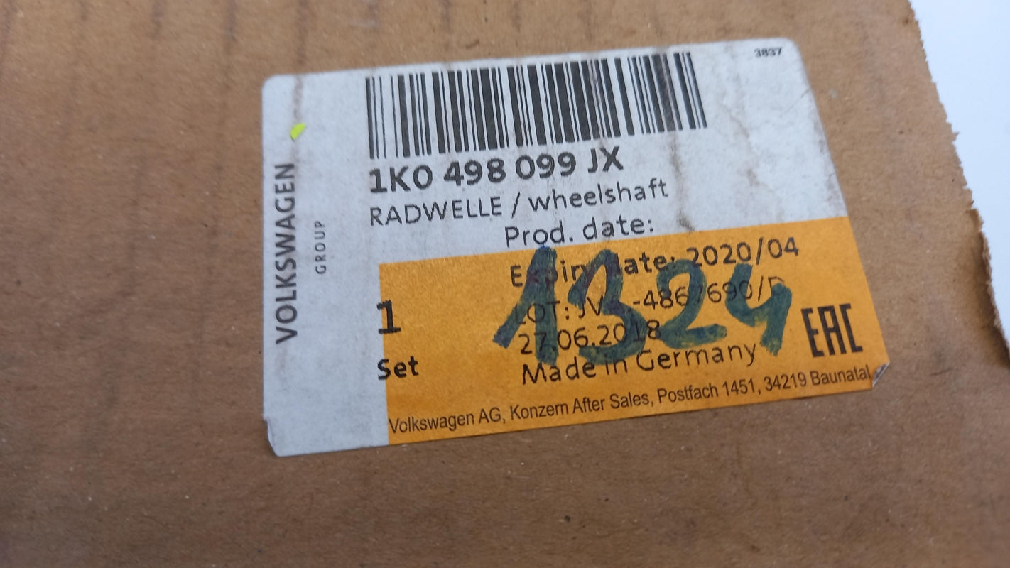 Original OE Volkswagen Antriebswelle Gelenksatz 1K0498099JX