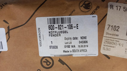 Original OE Volkswagen Kotflügel 6Q0821106E