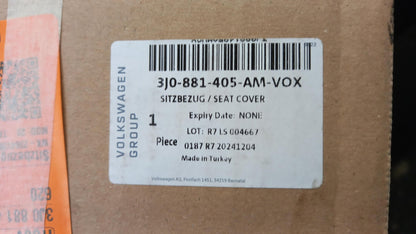 Original AUDI VW Sitzbezug mit Heizelement Schwarz/Blau/Anthrazit 3J0881405AMVOX