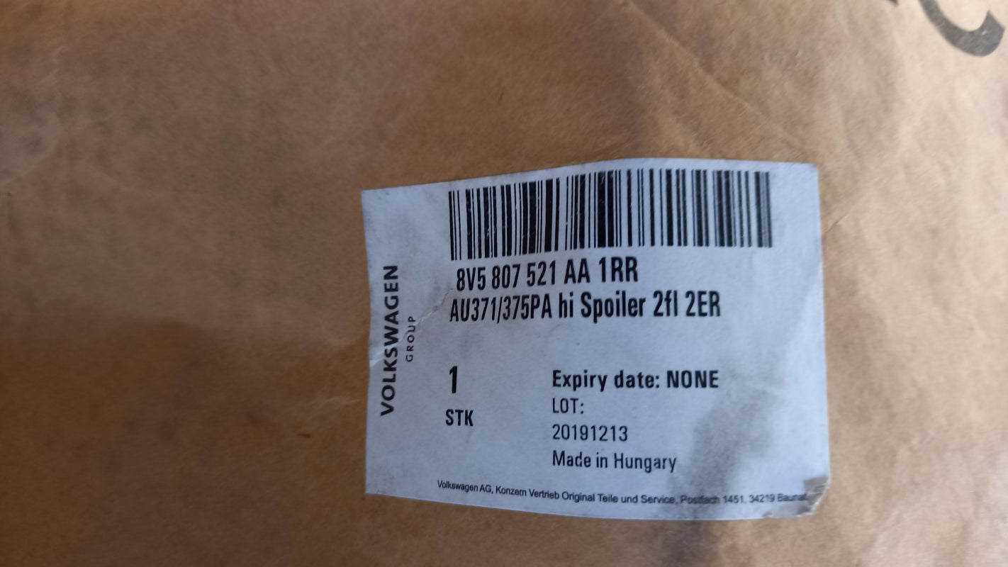 Original AUDI A3 8V Stoßfängerspoiler platinumgrau hinten 8V5807521AA1RR