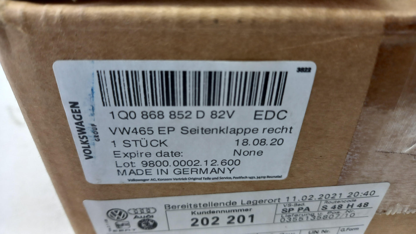 Original VW EOS 1.4 2.0 TDI 2009-2016 Abdeckung 1Q0868852D82V
