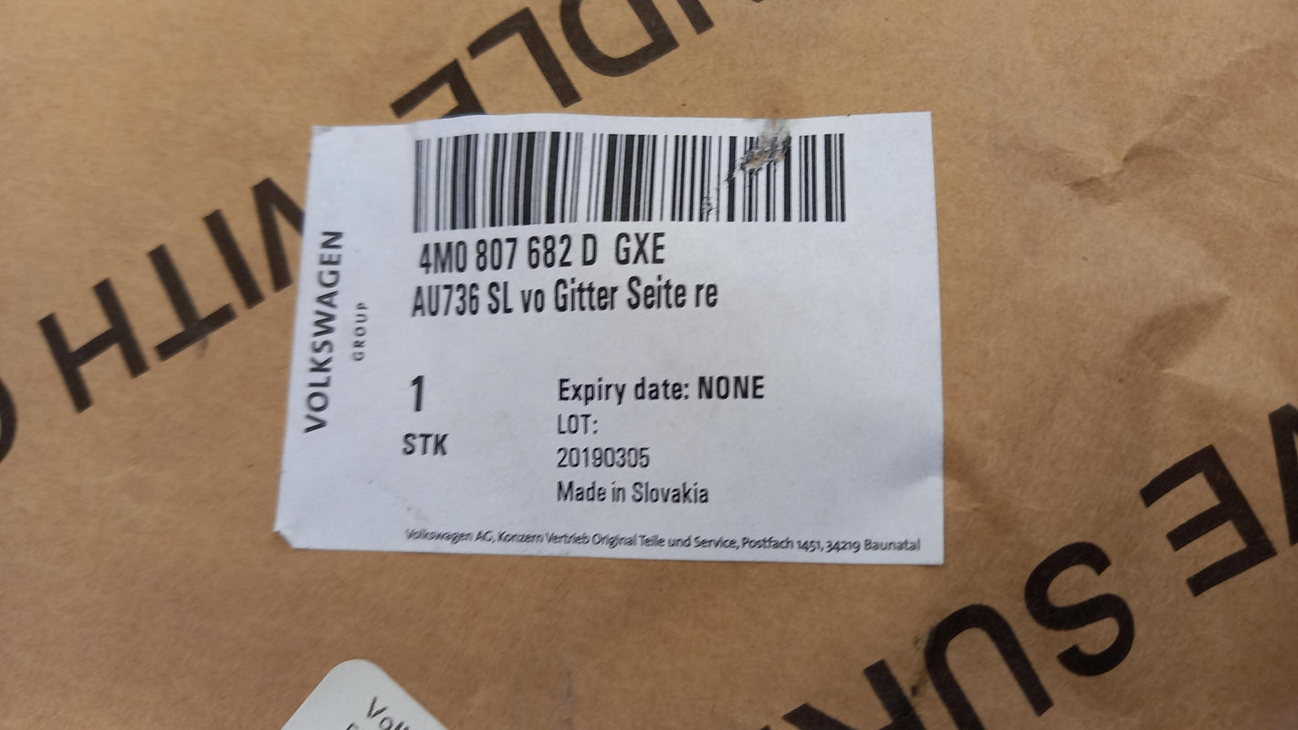 Original AUDI Q7 4M Stoßfänger Lüftungsgitter anthrazit rechts 4M0807682DGXE