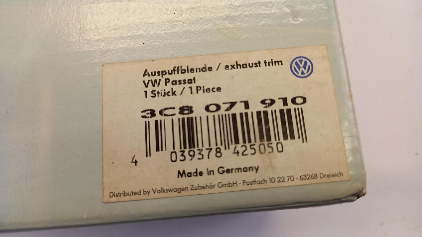 Original VW Passat CC 2008-2012 Auspuffblende Verchromt 3C8071910