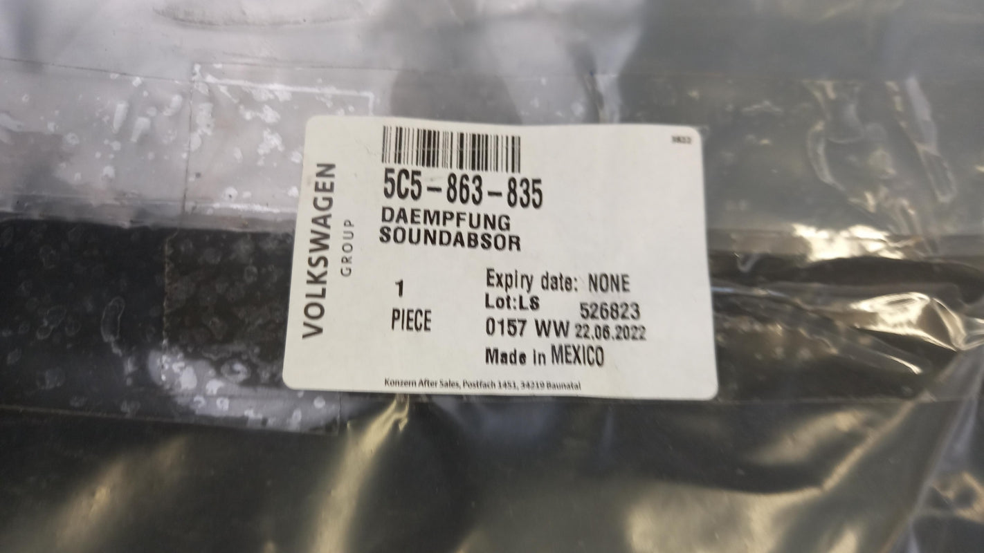 Original OE Volkswagen Motorraumdämmung 5C5863835