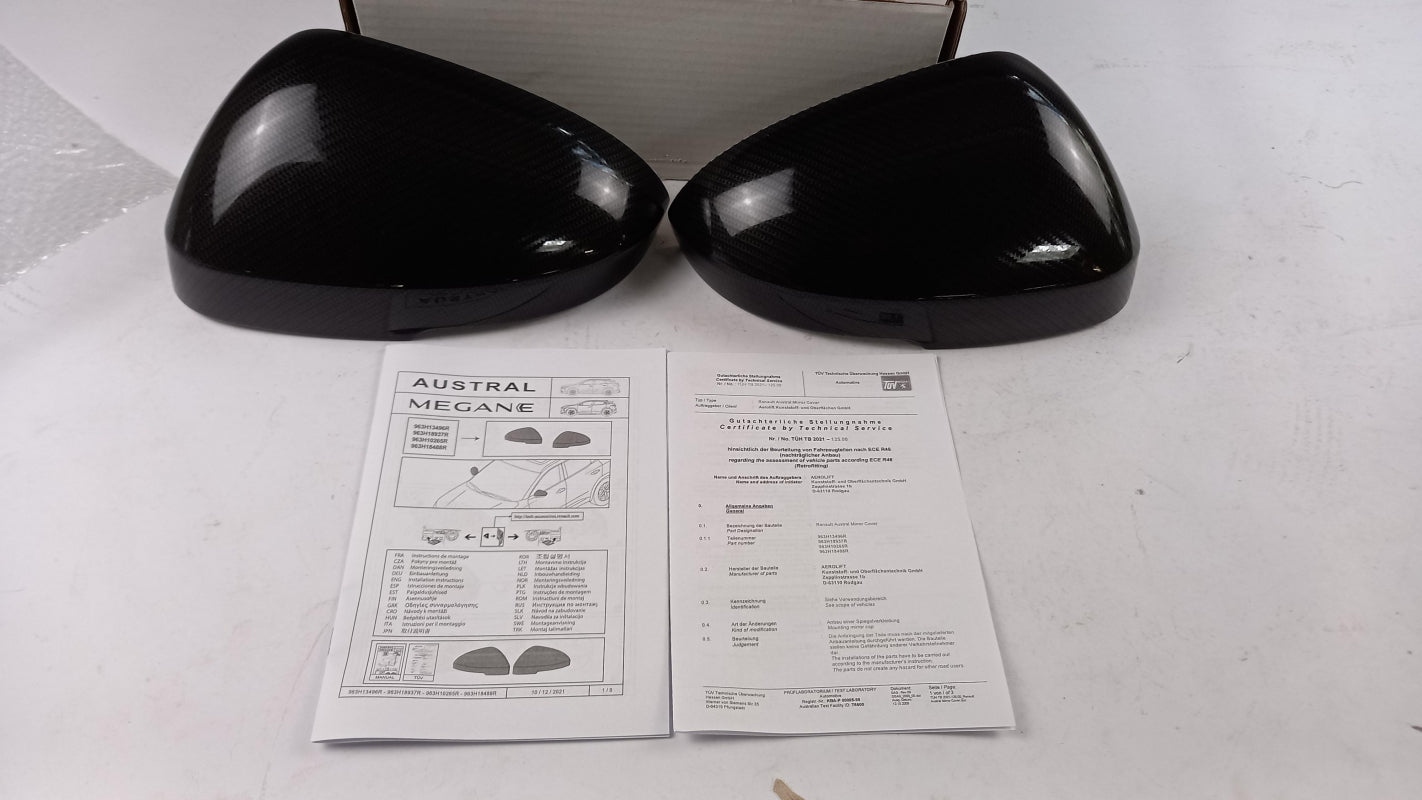 Original RENAULT Austral 2023> Außenspiegel Abdeckung Carbon 963H18937R