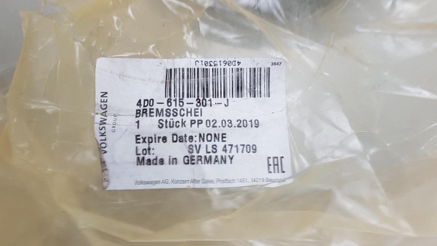 Original AUDI A6 (4D) VW Phaeton Bremsscheibe belüftet 323X30mm Vorne 4D0615301J
