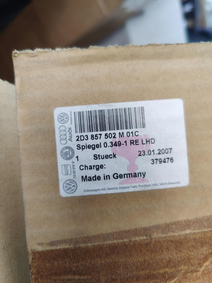 Original VW LT 2D 2004-2007 Außenspiegel satinschwarz rechts 2D3857502M01C