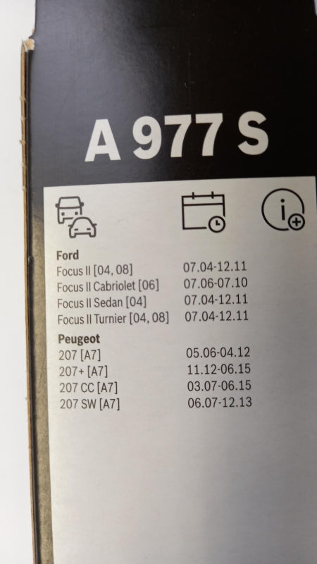 BOSCH für PEUGEOT 207 FORD Focus II Wischerblättersatz (2st) Vorne 3397118977