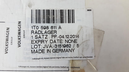 Original VW Caddy 2K 2004-2020 Radlagersatz Radnabe hinten 1T0598611A