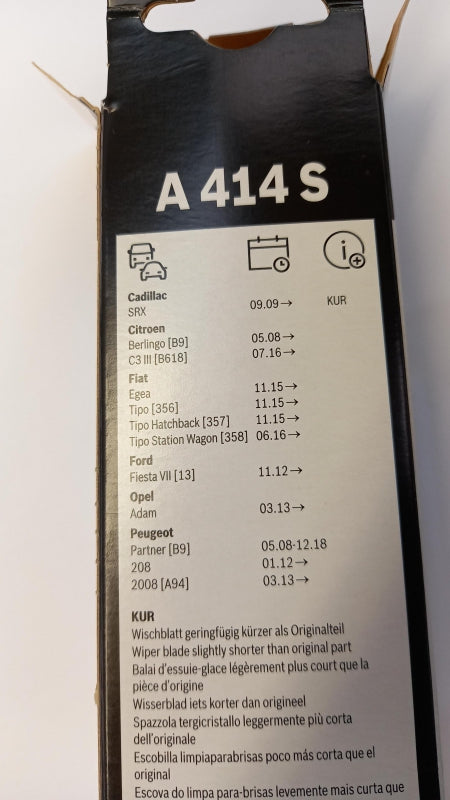 BOSCH für FORD Fiesta VI CITROEN C3 III OPEL Adam Wischerblättersatz 3397007414