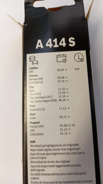 BOSCH für FORD Fiesta VI CITROEN C3 III OPEL Adam Wischerblättersatz 3397007414