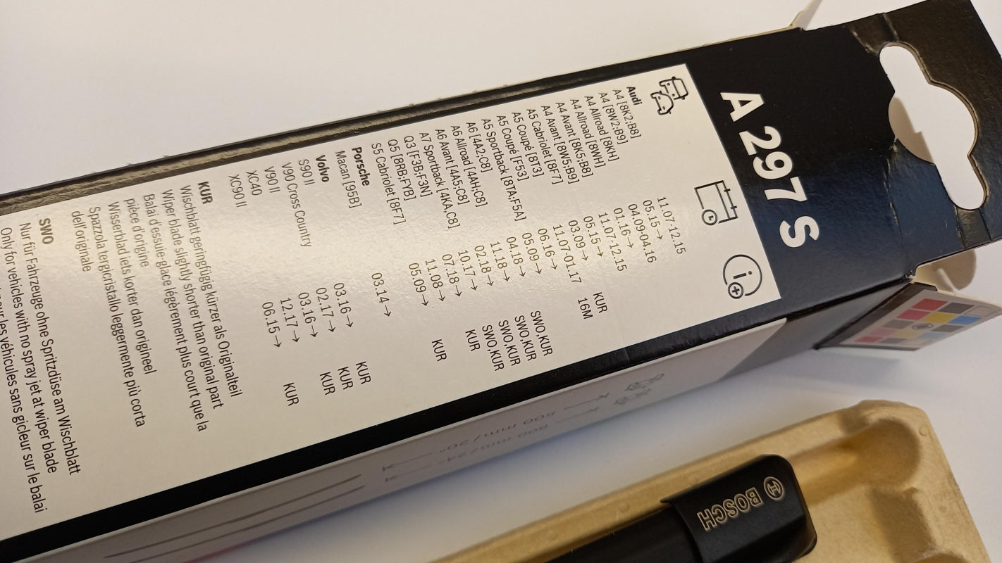 BOSCH für AUDI PORSCHE VOLVO 600/500mm Wischerblättersatz (2st) 3397007297