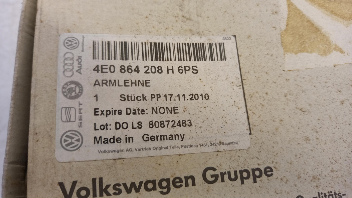 Original AUDI A8 S8 4E 2004-2010 Armlehne soulschwarz 4E0864208H6PS
