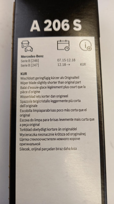 BOSCH Wischerblättersatz (2st) für MERCEDES-BENZ  B II III GLA II 3397014206