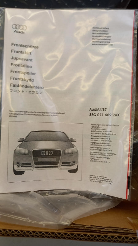 Original AUDI A4 S4 Avant Quattro Spoiler vorne 8EC0716099AX