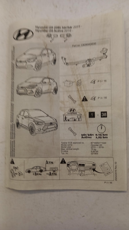 Original HYUNDAI i20 (GB ) Anhängerkupplung C8280ADE00