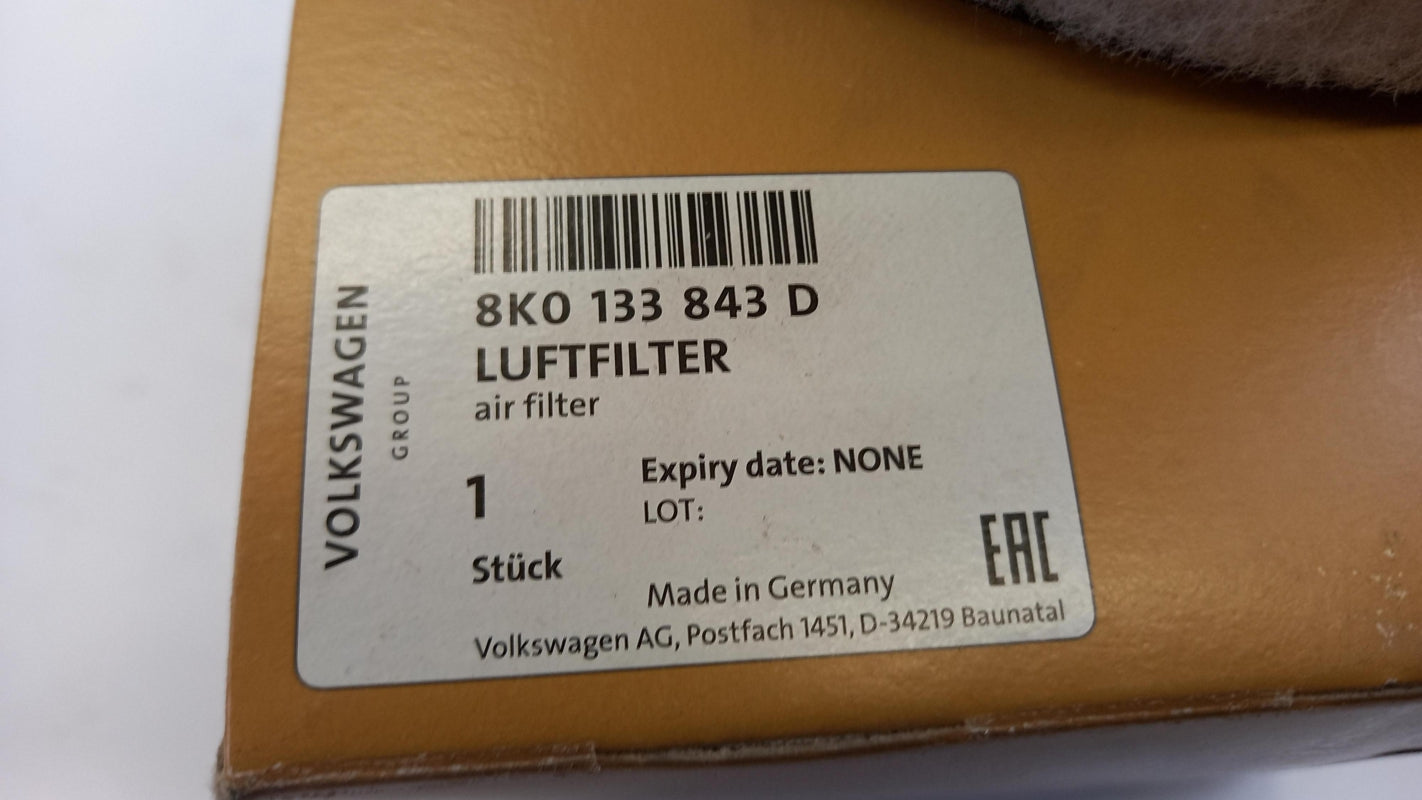 Original AUDI A4 B8 A5 8T 8F Q5 8R 2.7/3.0TDI 3.0TSI SQ5 Luftfilter 8K0133843D