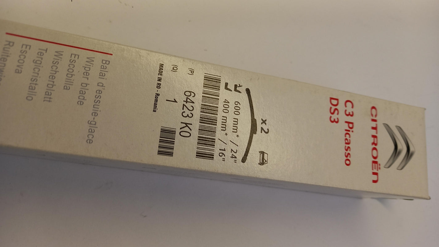 Original CITROEN C3 Picasso DS3 Wischerblättersatz (2st) 600+400mm 6423K0