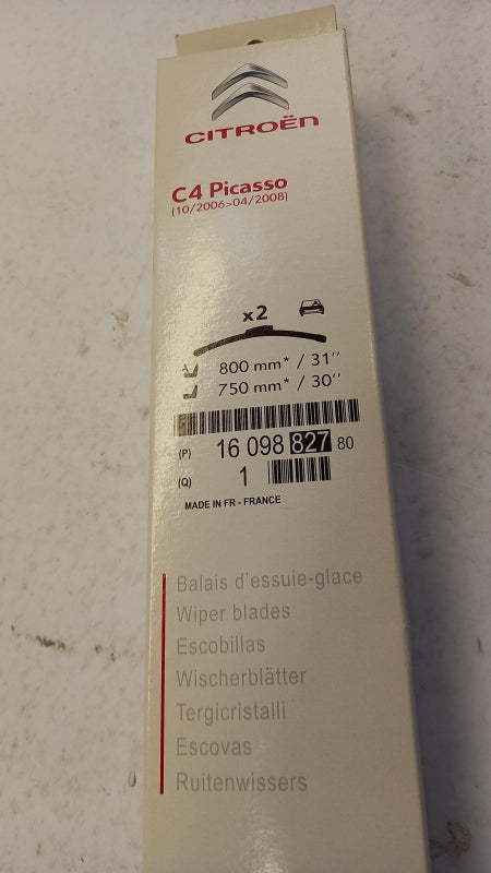 Original CITROEN C4 Picasso 800/750mm Wischerblättersatz (2st) 1609882780