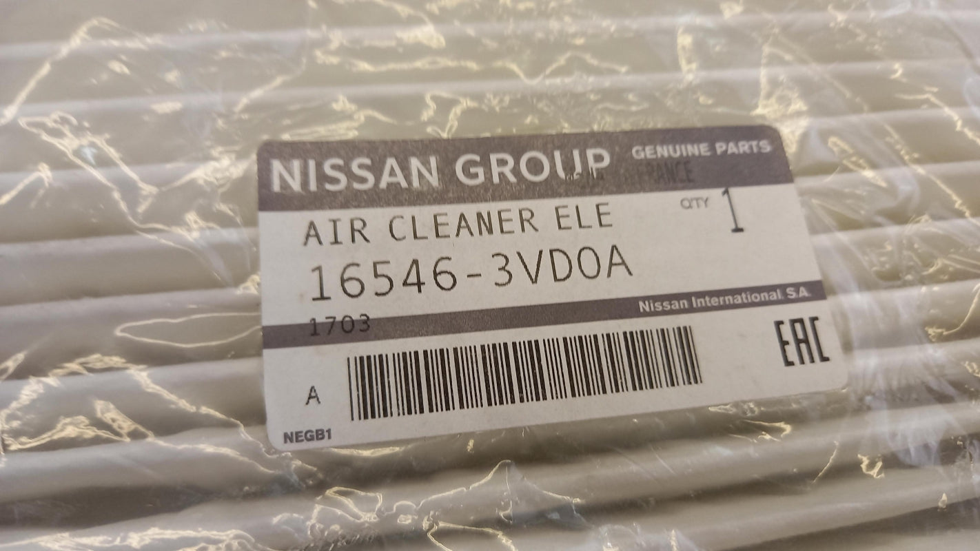 Original NISSAN Note (E12) '12- 1.5dCi Motor Luftfiltereinsatz 165463VD0A