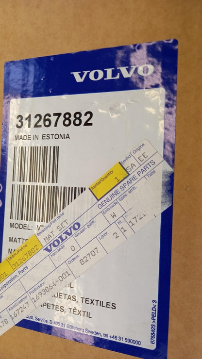 Original VOLVO V70 P26 XC70 01-07 Fußmattensatz 4-teilig Textil grau 31267882