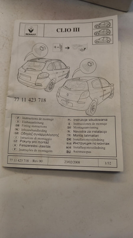 Original RENAULT Clio III Alarmanlage 7711423718