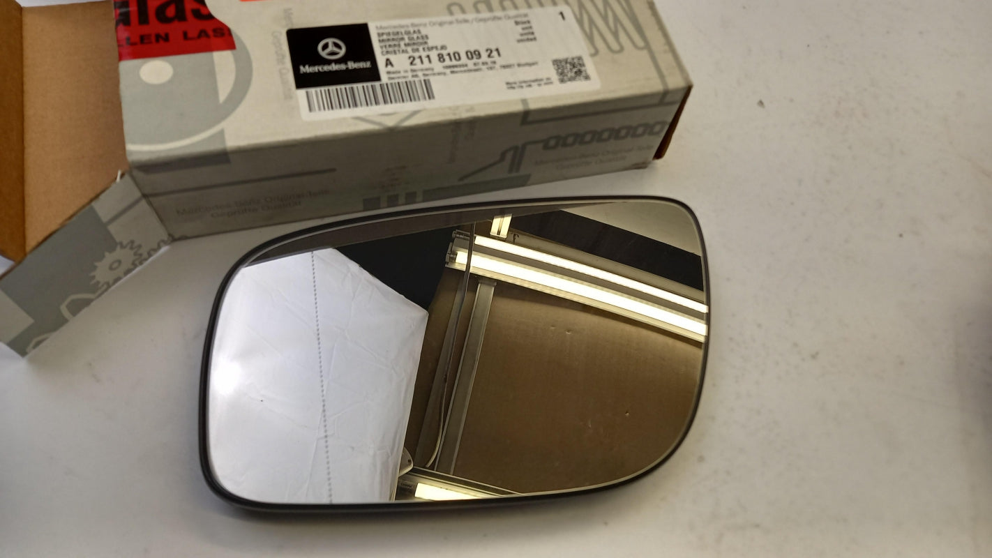 Original MERCEDES-BENZ E-klasse W211 Außenspiegelglas asphär. links A2118100921