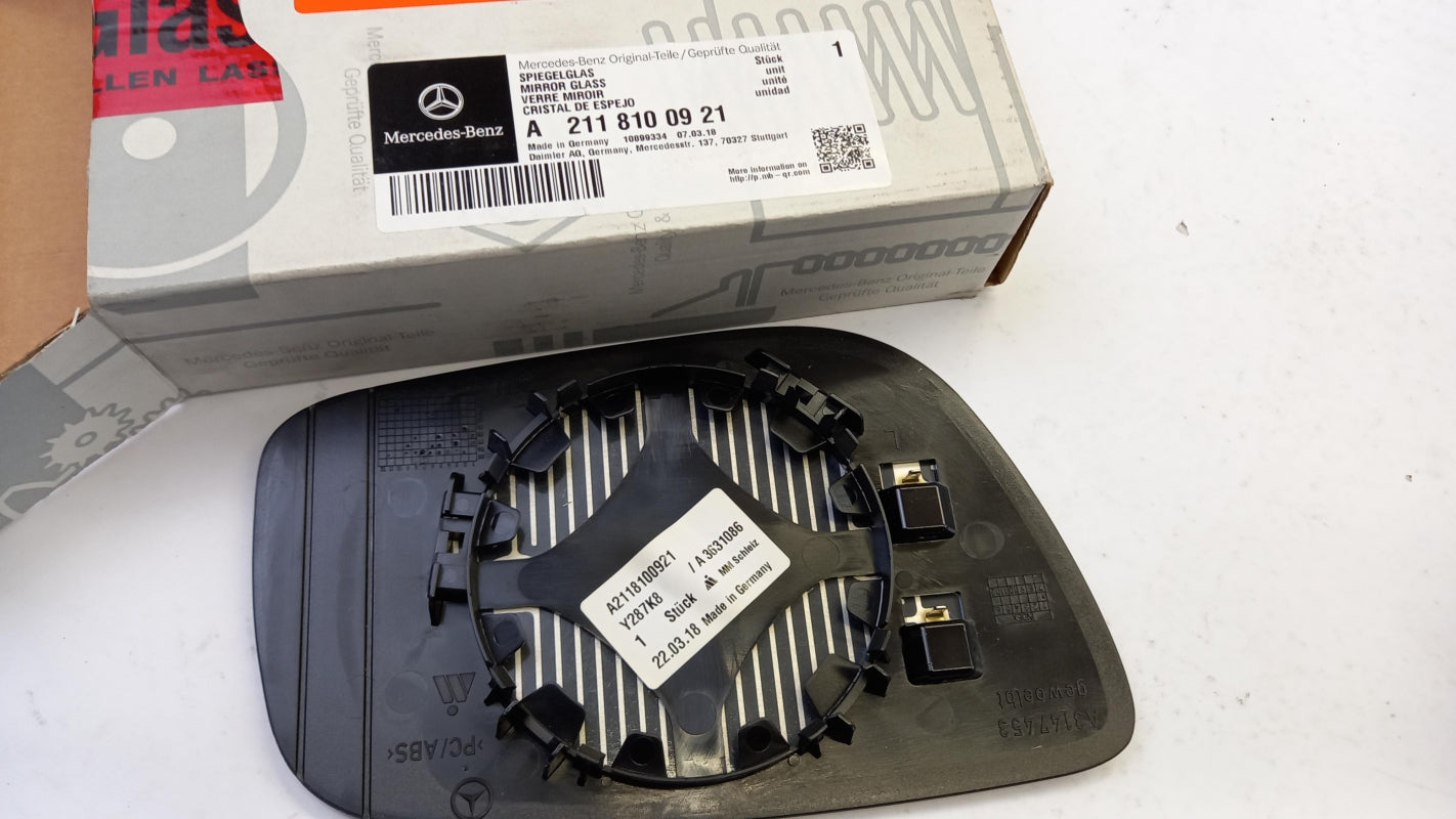 Original MERCEDES-BENZ E-klasse W211 Außenspiegelglas asphär. links A2118100921
