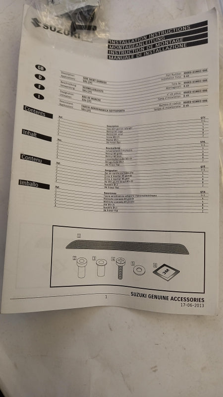 Original SUZUKI SX4 (JY) Seitenschwellerleiste links und rechts 990E061M03000