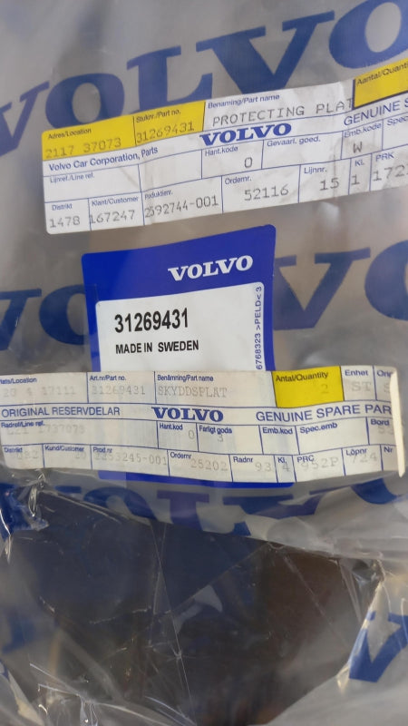 Original VOLVO V50 S40 C30 C70 Unterfahrschutz 31269431