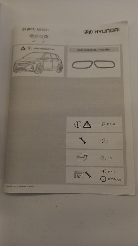 Original HYUNDAI i20N Türgriff Innen Zierleiste schwarz Q0012ADE00BL