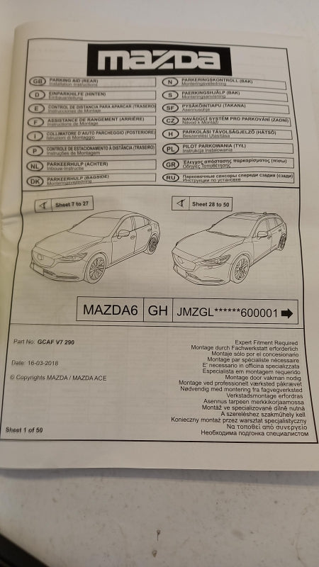 Original OE MAZDA Einparkhilfe GCAFV7290
