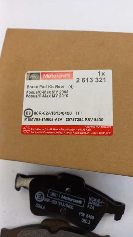 Original FORD C-Max II Bremsbeläge Satz Hinten 2613321