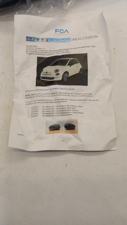 Original FIAT 500 2016-2024 Dekorfolie Satz Jeans Wrapped 52029050