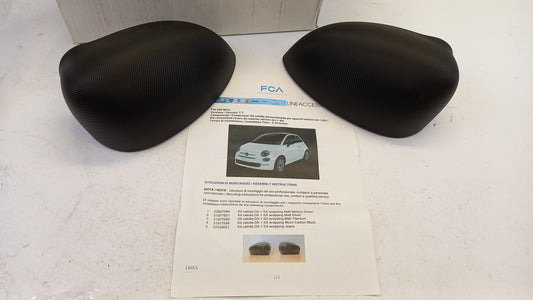 Original FIAT 500 ABARTH 500 595 Spiegelabdeckungen carbon 51977649