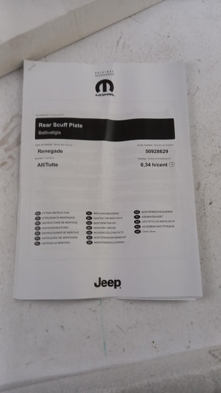 Original OE FIAT Ladekantenschutz 50928629