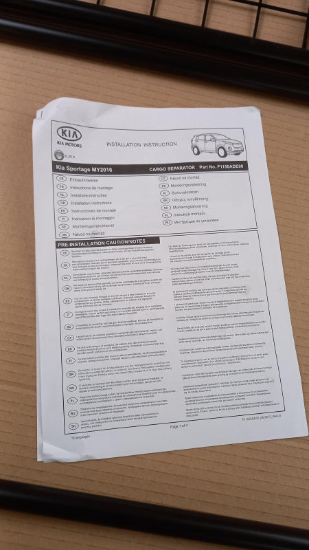 Original KIA Sportage 2016-2021 Kofferraum Gitter F1150ADE00