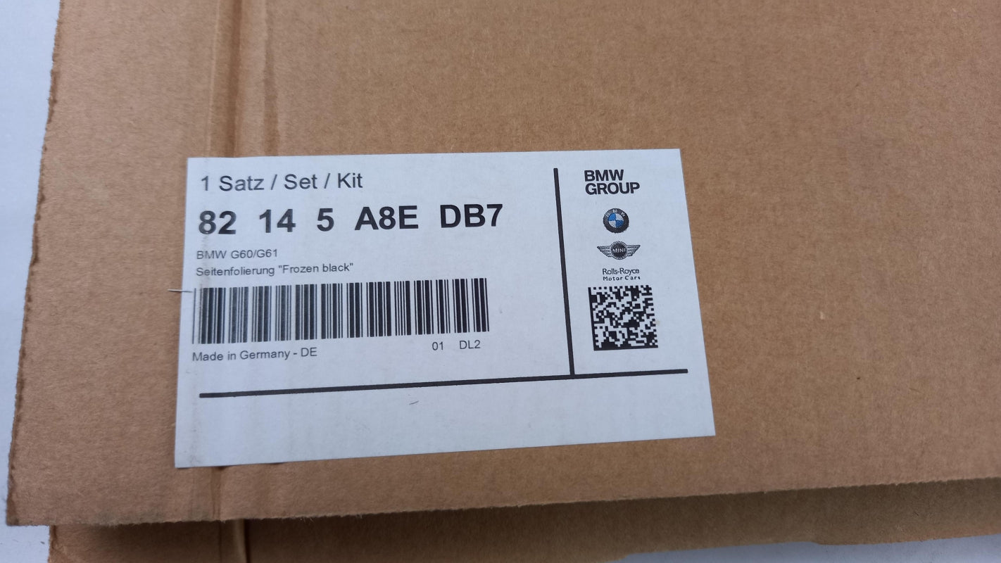 Original BMW 5er G60 G61 i5 M Akzentstreifen frozen black 82145A8EDB7