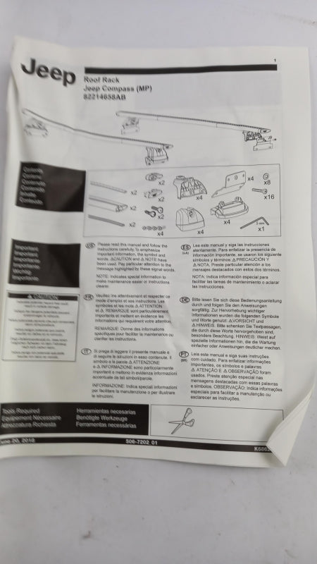 Original JEEP Compass (2017-2025) Dachträger 82214658AB