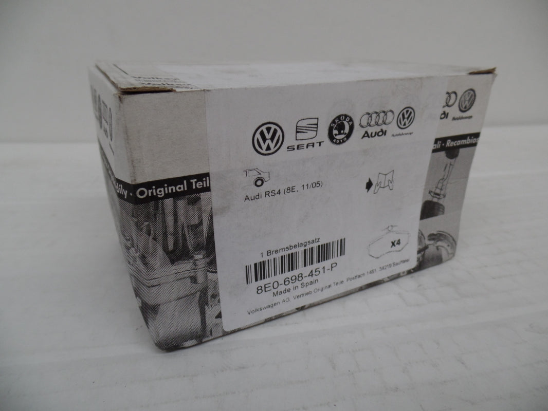 Original AUDI RS4 (B7) '06-'09 Bremsbeläge Bremsklötze hinten 8E0698451P