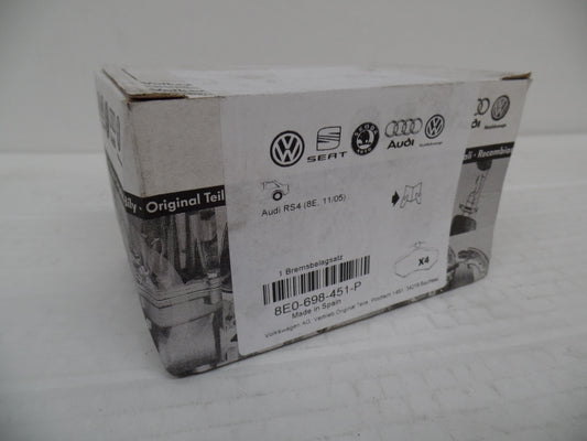 Original AUDI RS4 (B7) '06-'09 Bremsbeläge Bremsklötze hinten 8E0698451P