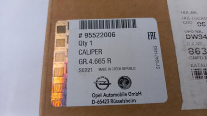 Original OPEL Movano-B Bremssattel hinten 95522006