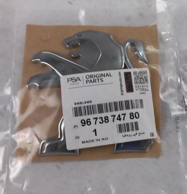 Original PEUGEOT 208 I (12-19) Logo Plakette Motorhaubenemblem Vorne 9673874780
