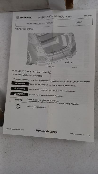 Original HONDA Civic Type-R FK8 Ladekantenschutz 08F07TGL600