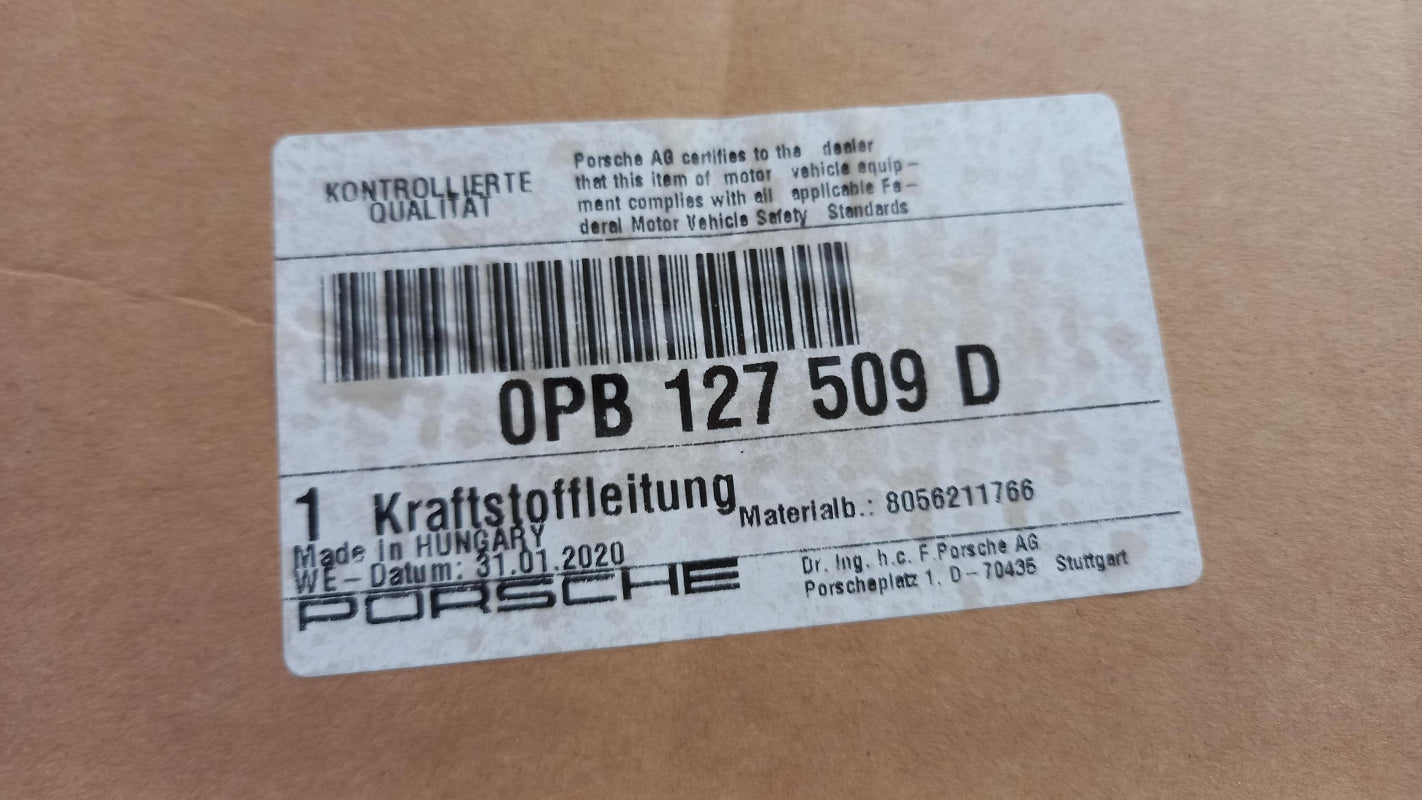Original PORSCHE Boxster Spyder Cayman GT4 2019- Kraftstoffleitung 0PB127509D