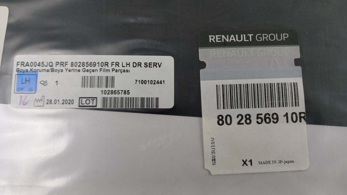 Original RENAULT Clio III Türrahmen Dekorativer Aufkleber vorne links 802856910R