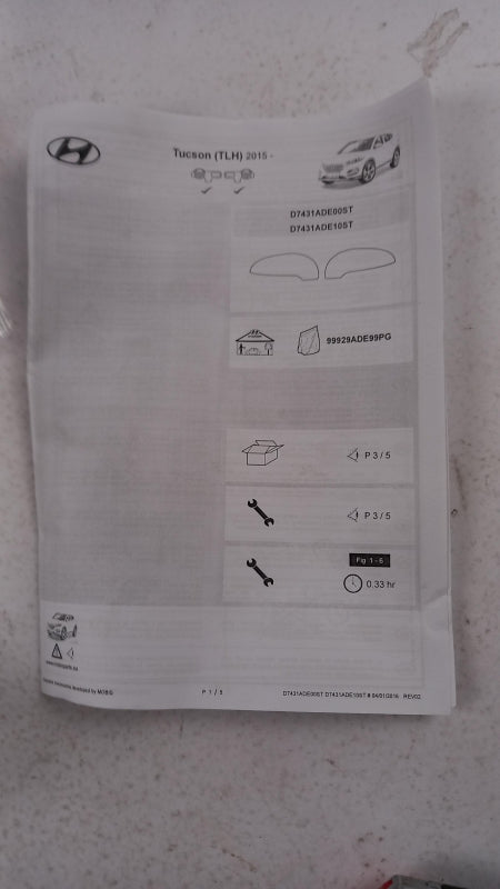 Original HYUNDAI Tucson III (2015-2020) Spiegelkappen Chrom D7431ADE00ST